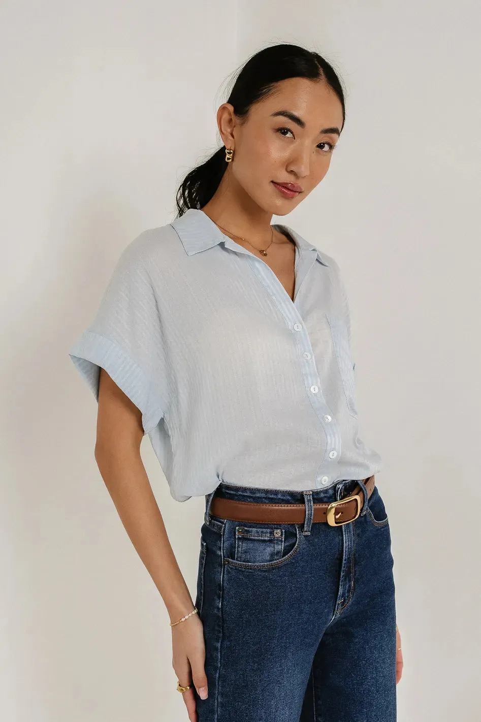 Sammie Button Up in Blue - FINAL SALE sold by bohme product image thumbnail 5