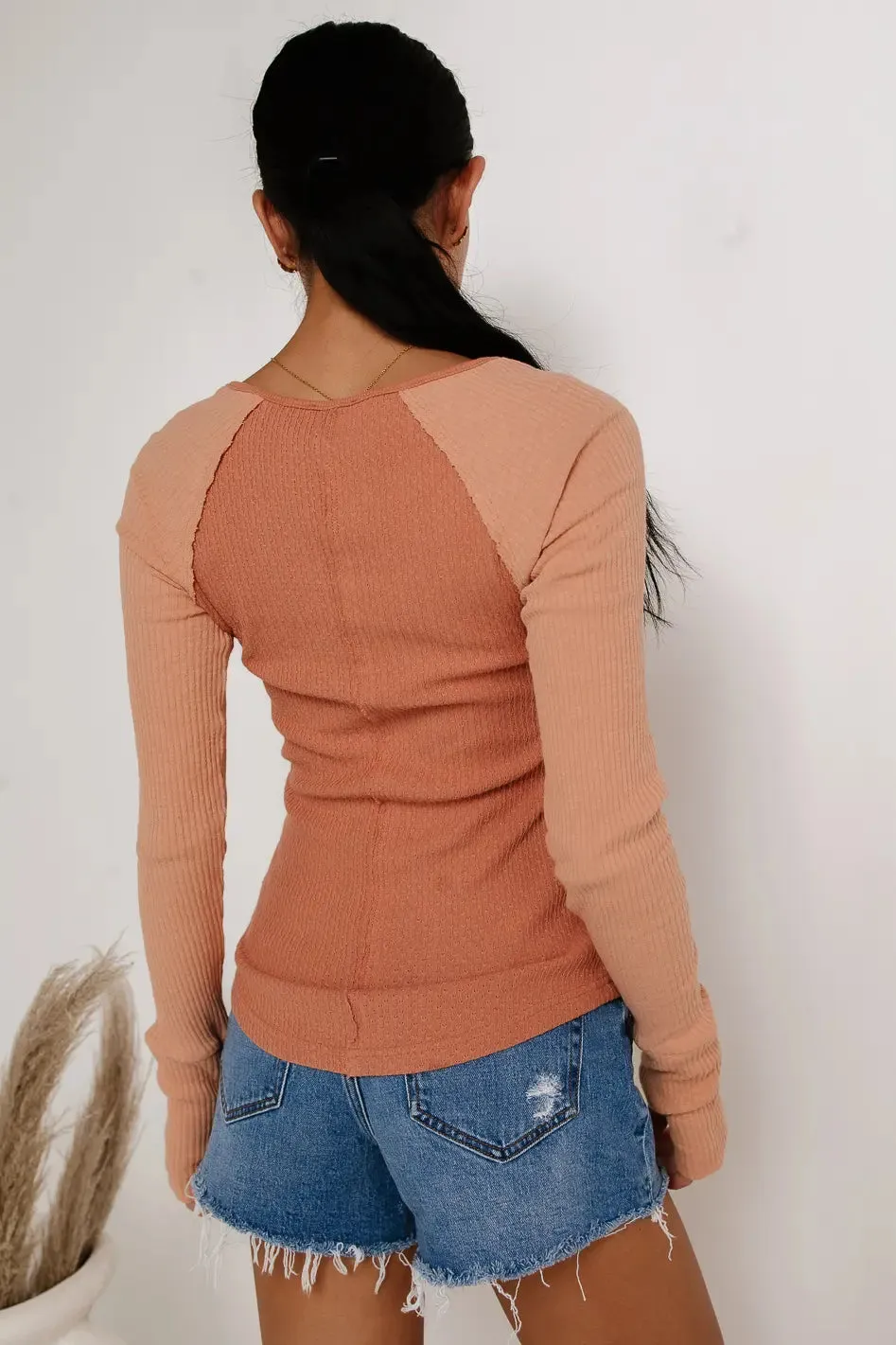 Skye Contrast Top in Terracotta - FINAL SALE sold by bohme product image thumbnail 2