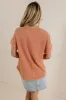 Ariella Waffle Knit Top in Coral sold by bohme