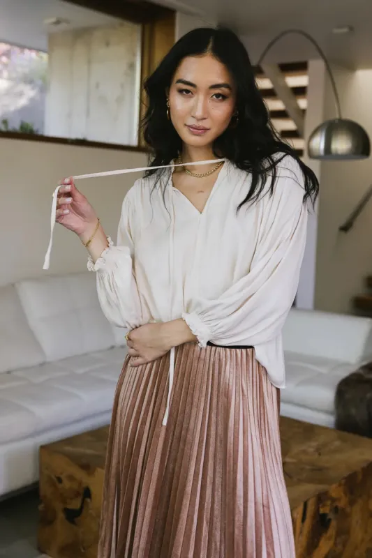 Sabrina Blouse in Champagne sold by bohme