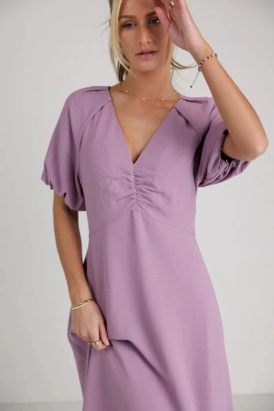 Maeve Midi Dress in Lavender - FINAL SALE sold by bohme product image thumbnail 5