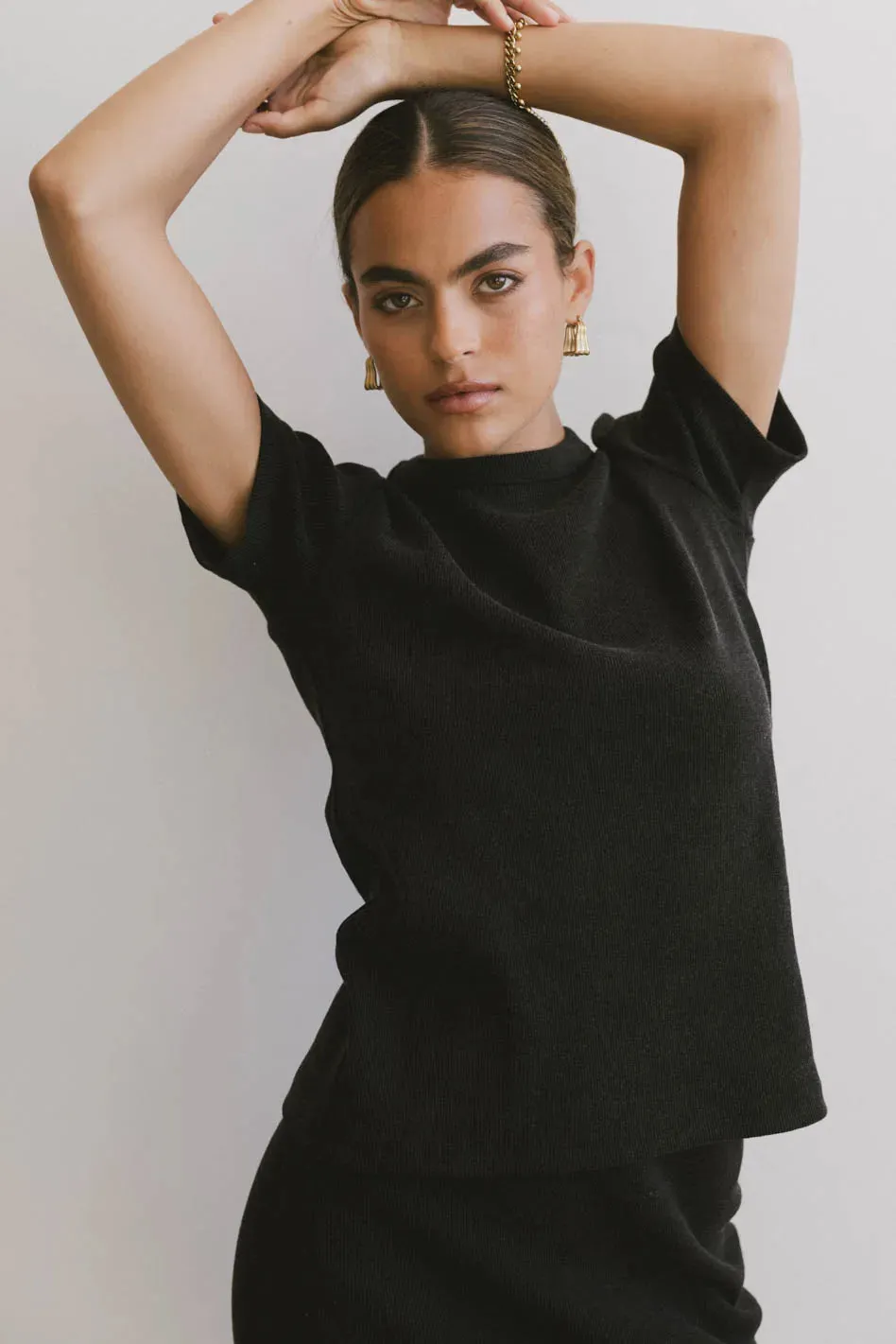 Calais Ribbed Top in Black - FINAL SALE sold by bohme product image thumbnail 3