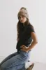 Calais Ribbed Top in Black - FINAL SALE sold by bohme
