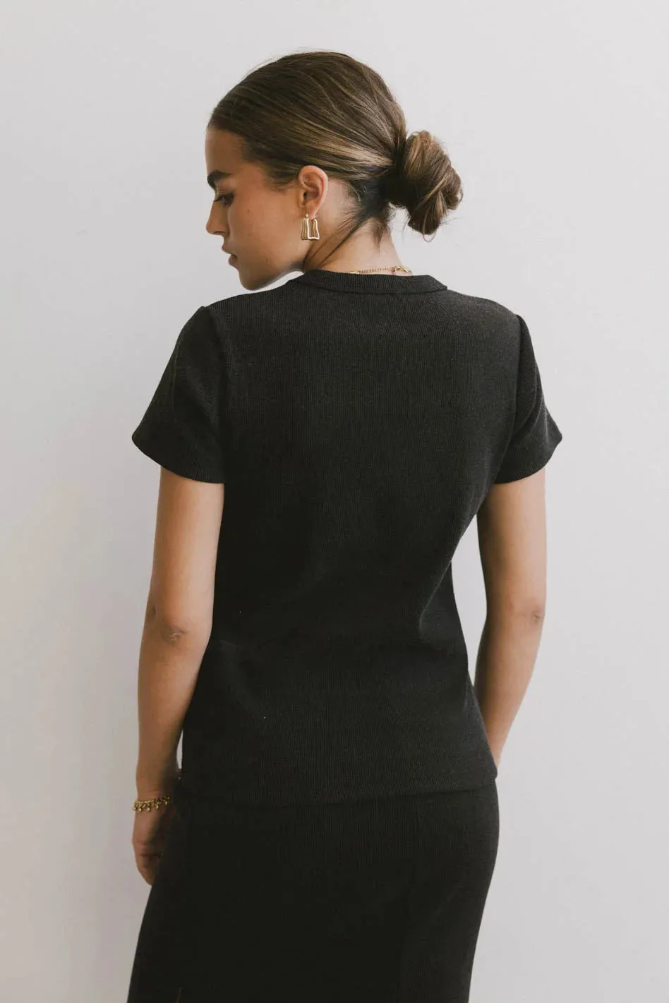 Calais Ribbed Top in Black - FINAL SALE sold by bohme product image thumbnail 4