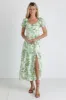 Leaf Printed Midi Dress - FINAL SALE sold by bohme