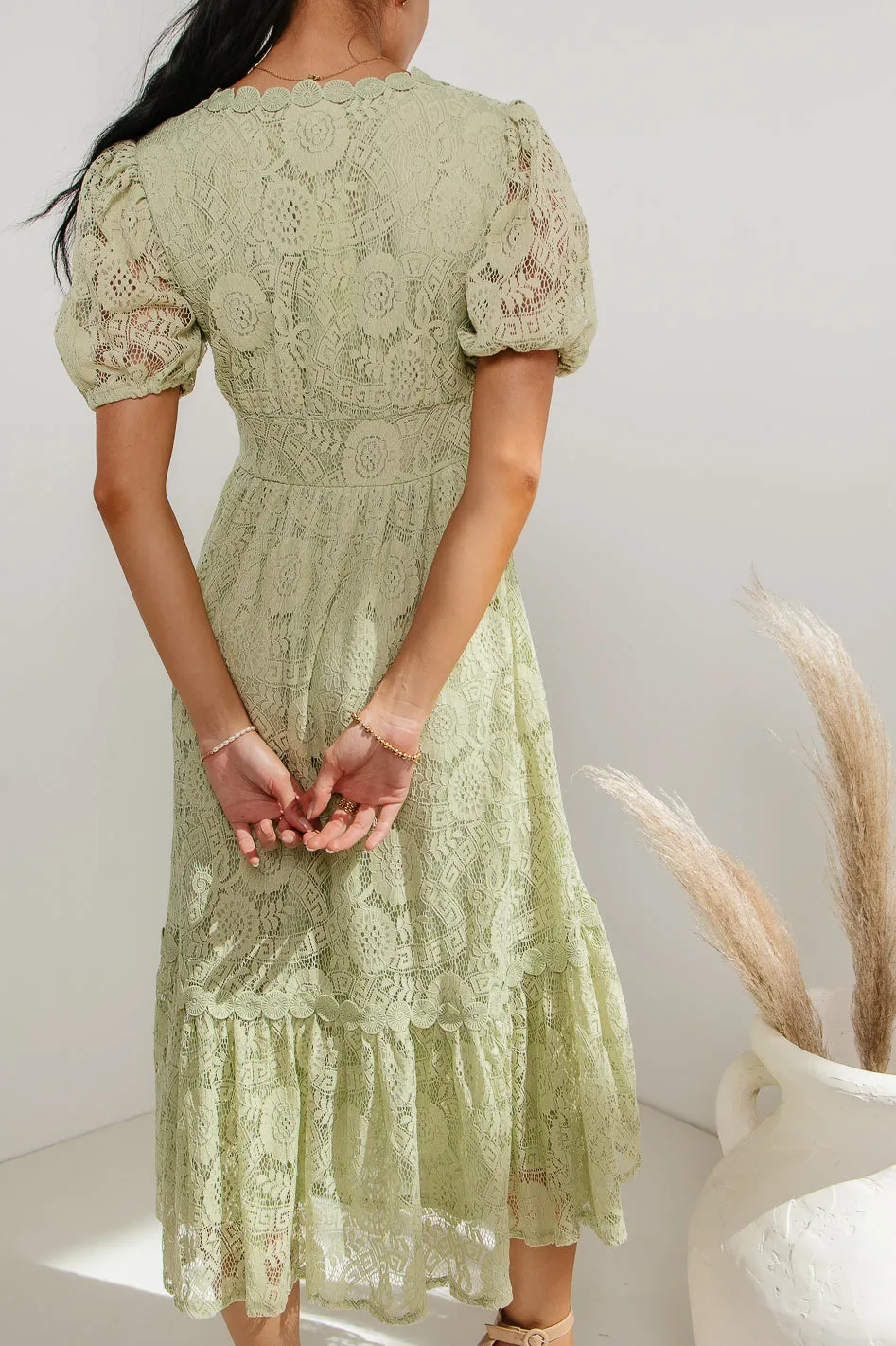 Rowan Lace Dress in Sage - FINAL SALE sold by bohme product image thumbnail 3
