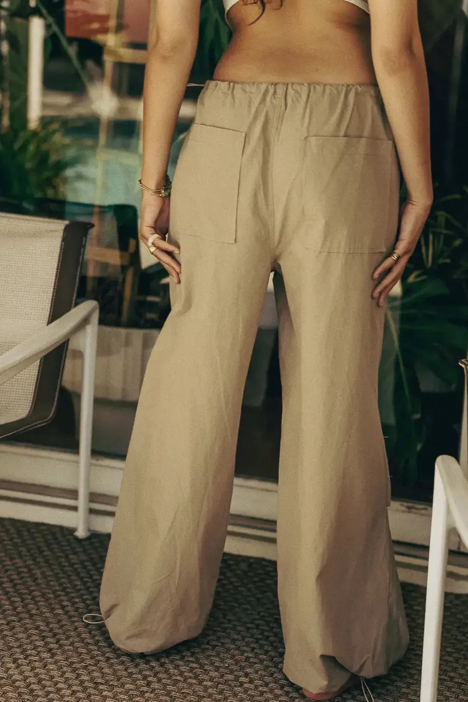 Charlie Parachute Pants in Khaki - FINAL SALE sold by bohme product image thumbnail 3
