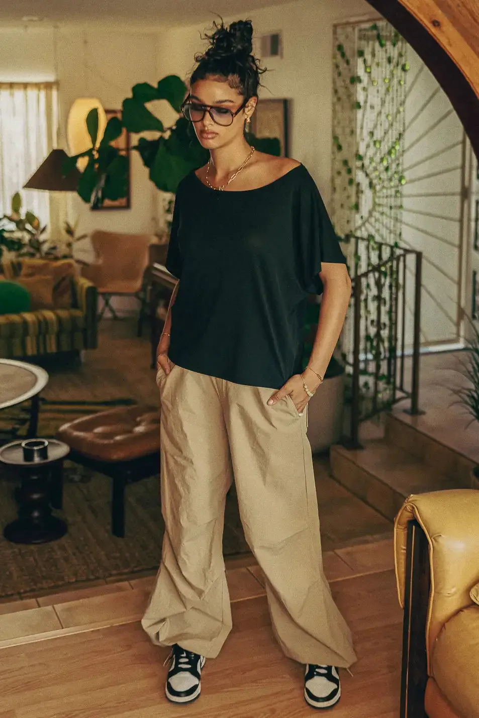 Charlie Parachute Pants in Khaki - FINAL SALE sold by bohme product image thumbnail 5