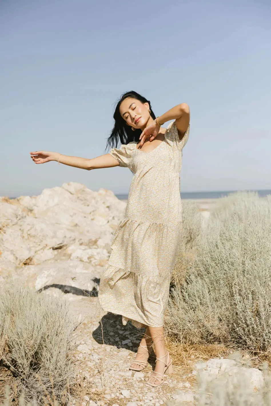 Amelia Ditsy Floral Dress in Yellow - FINAL SALE sold by bohme product image thumbnail 5