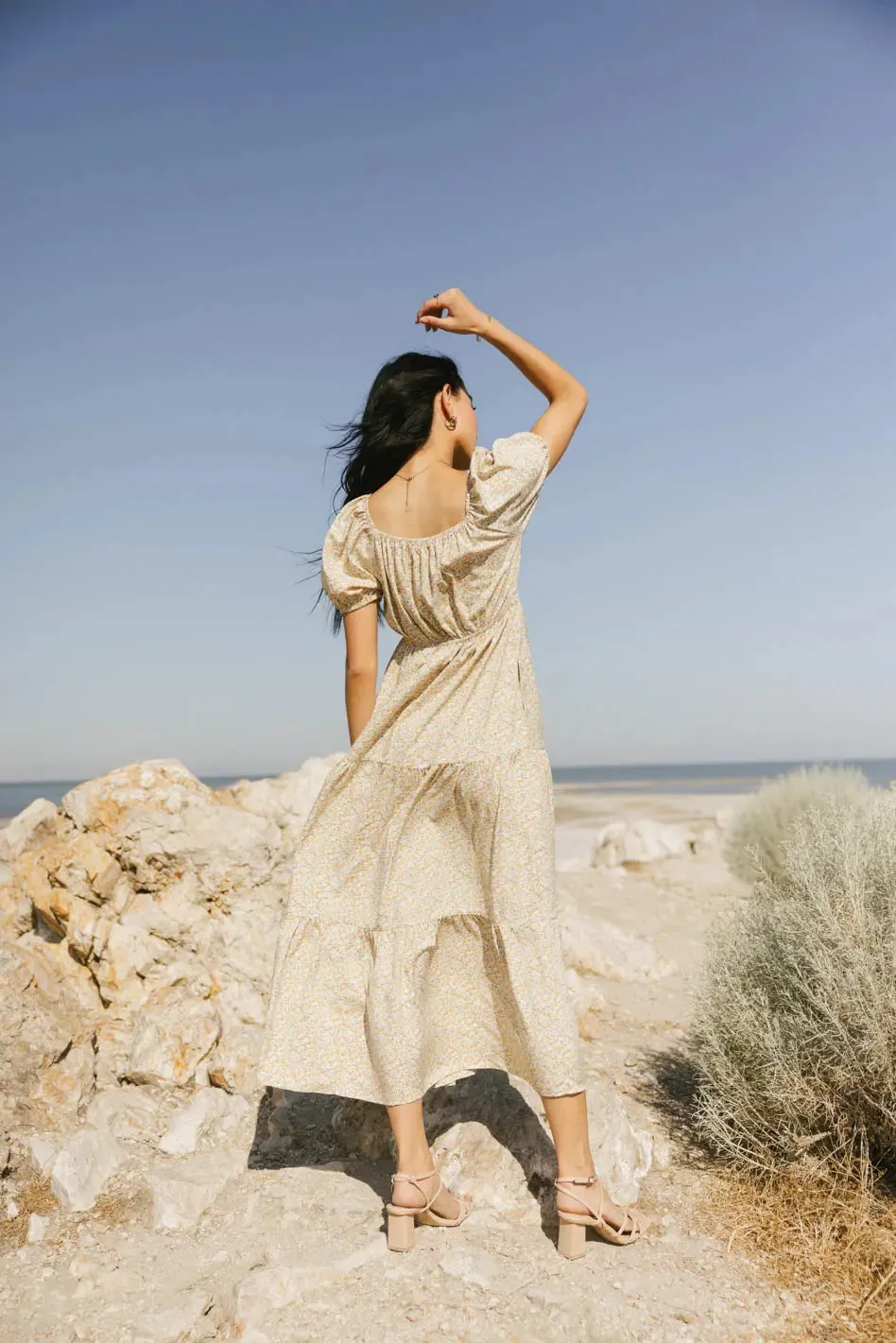 Amelia Ditsy Floral Dress in Yellow - FINAL SALE sold by bohme product image thumbnail 3