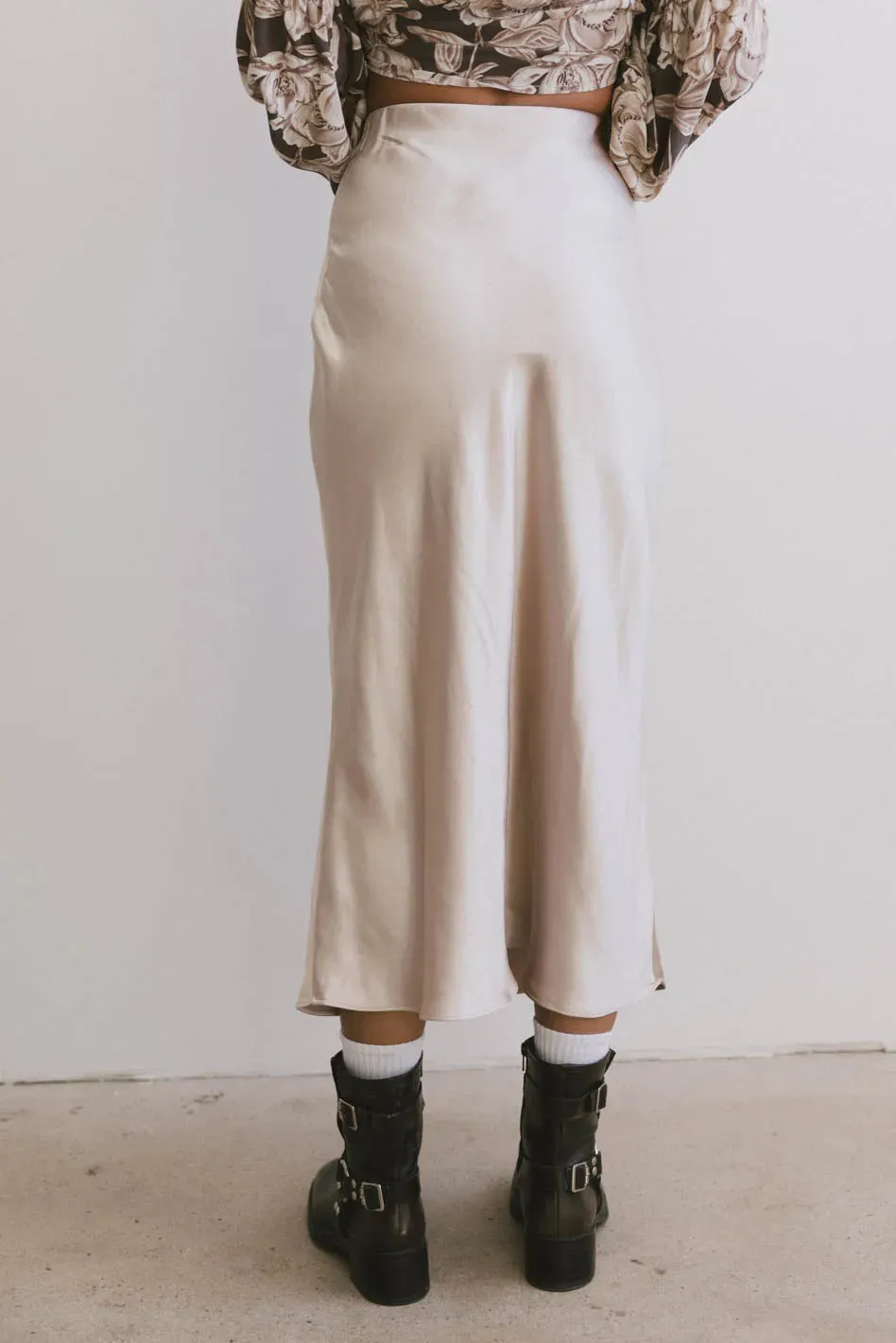 Preston Satin Skirt in Champagne - FINAL SALE sold by bohme product image thumbnail 4