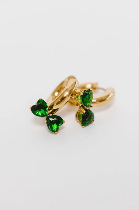 Twin Flame Earrings in Green - FINAL SALE sold by bohme