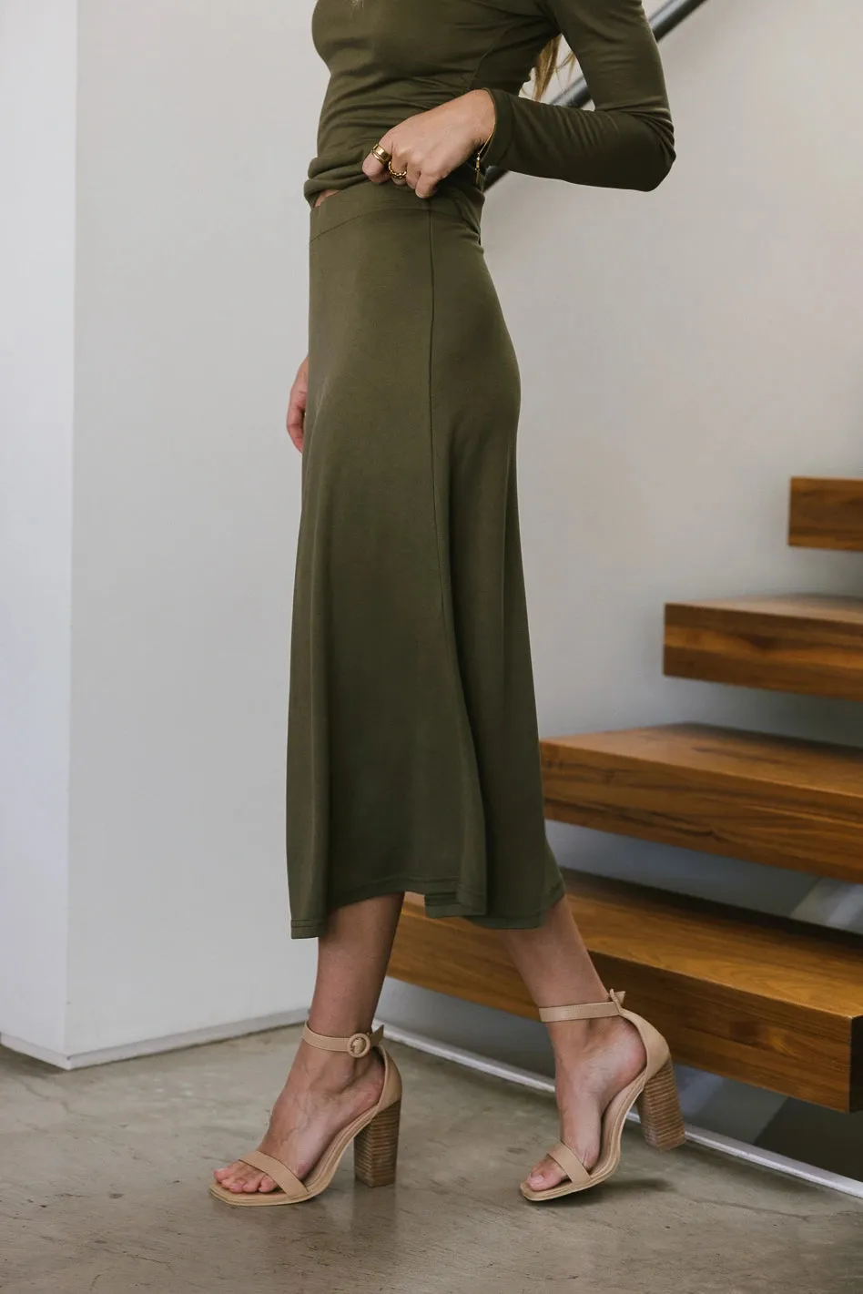 Krista Skirt in Olive - FINAL SALE sold by bohme product image thumbnail 4