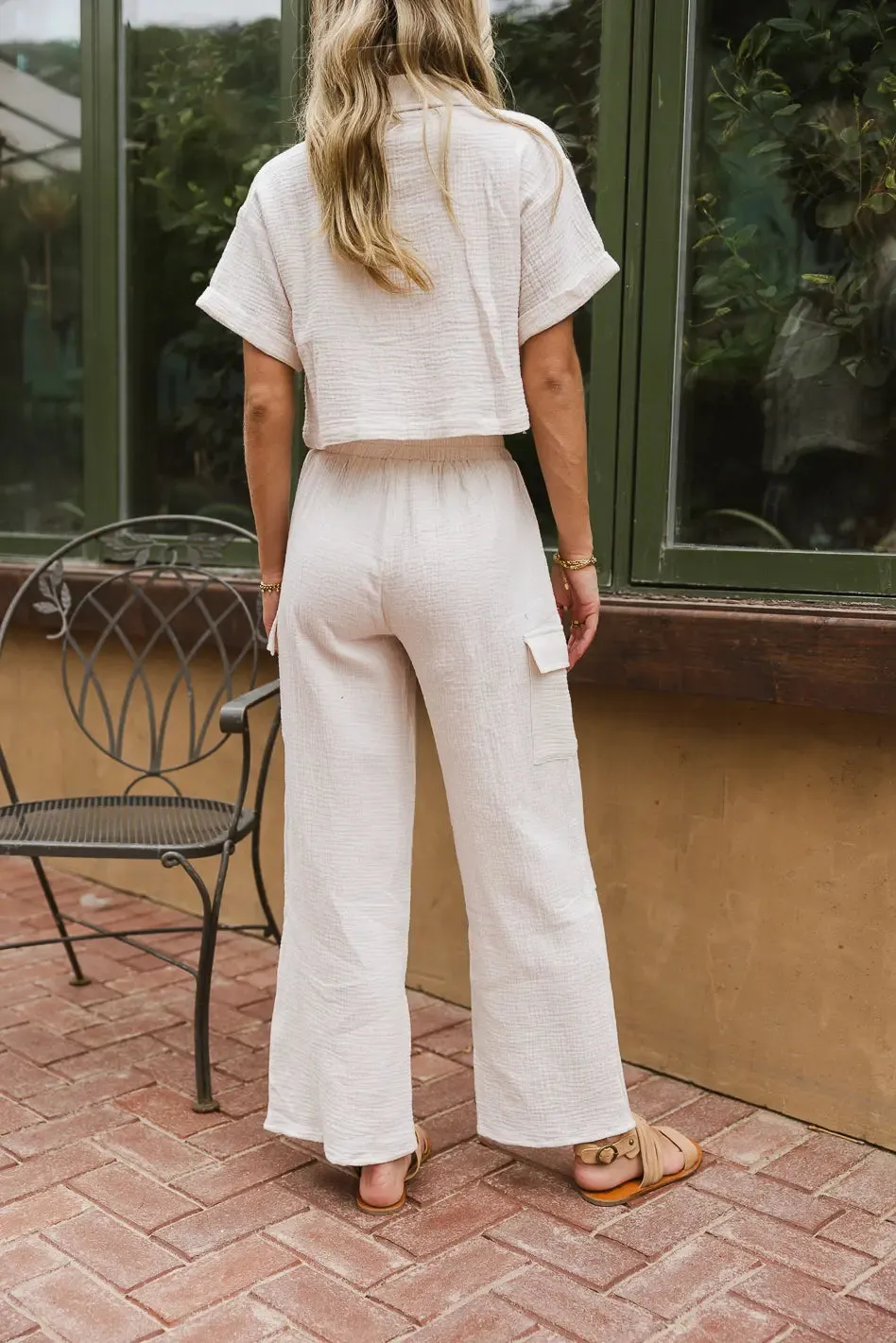 Benji Cotton Gauze Pants in Ecru - FINAL SALE sold by bohme product image thumbnail 3