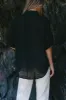 Rhonda Button Up in Black - FINAL SALE sold by bohme