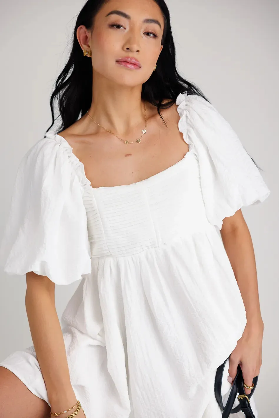 Ryann Mini Dress in White - FINAL SALE sold by bohme product image thumbnail 3