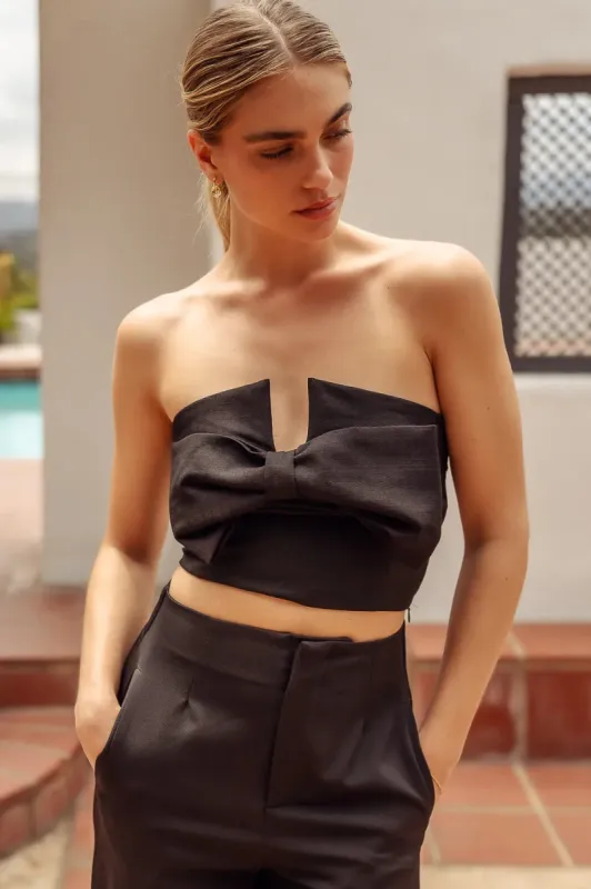 Gianna Crop Top in Black - FINAL SALE sold by bohme