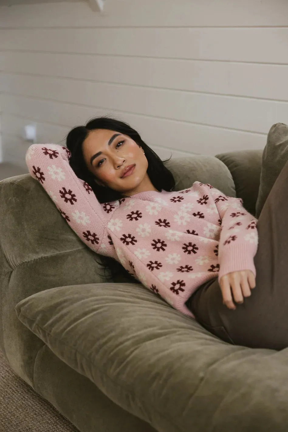 Lynnlee Floral Sweater in Pink - FINAL SALE sold by bohme product image thumbnail 5