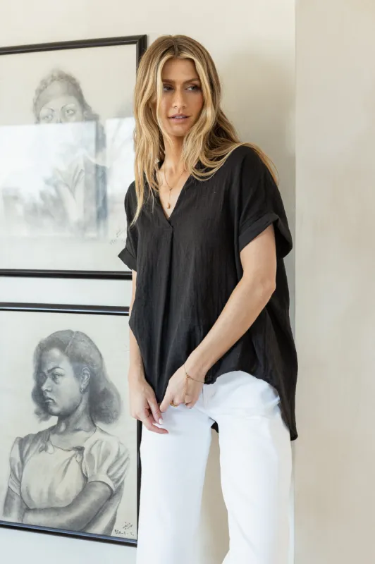 Gemma Top in Black - FINAL SALE sold by bohme