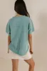 Ariella Waffle Knit Top in Blue - FINAL SALE sold by bohme