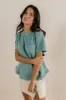 Ariella Waffle Knit Top in Blue - FINAL SALE sold by bohme