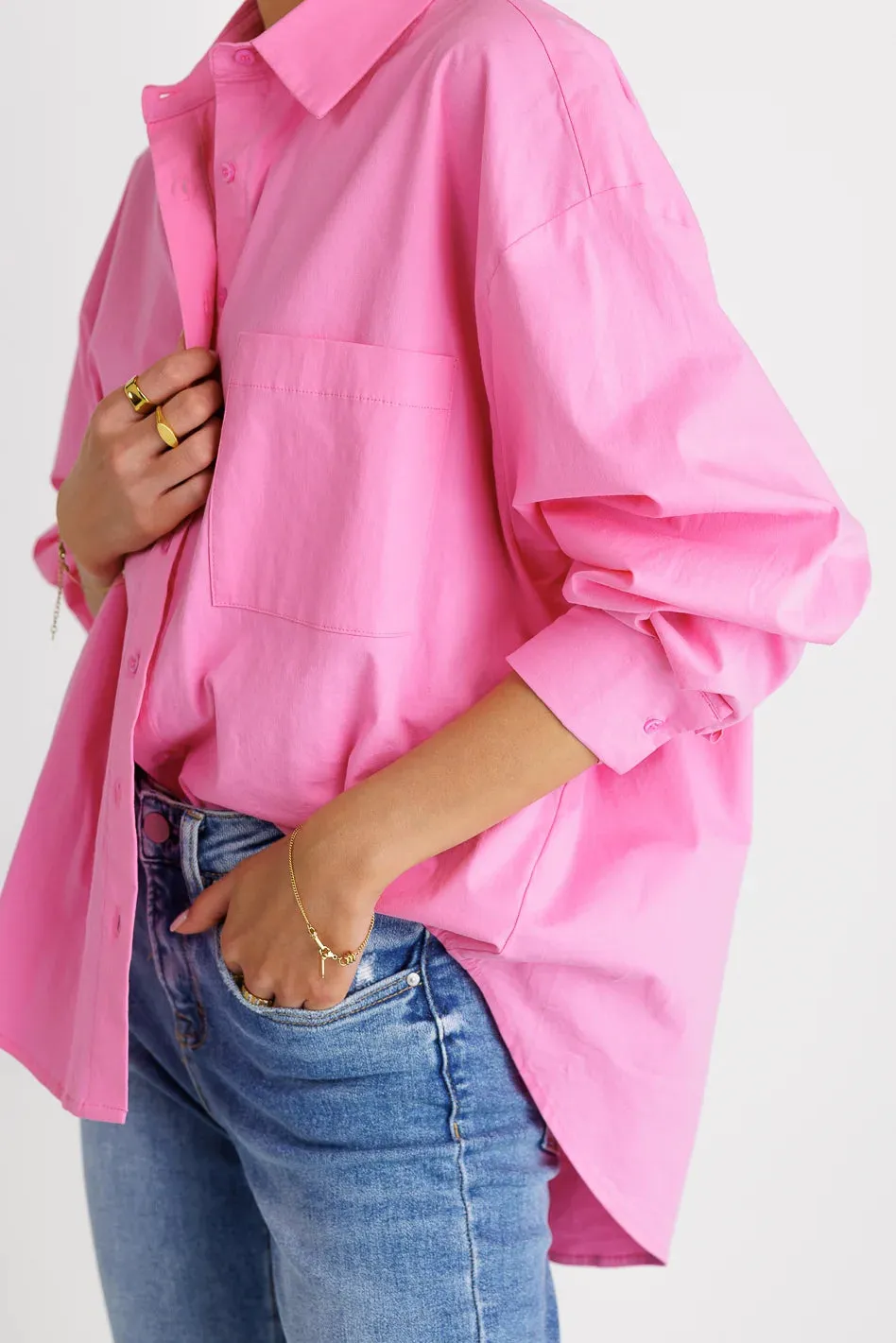 Gracie Button Up in Pink - FINAL SALE sold by bohme product image thumbnail 5