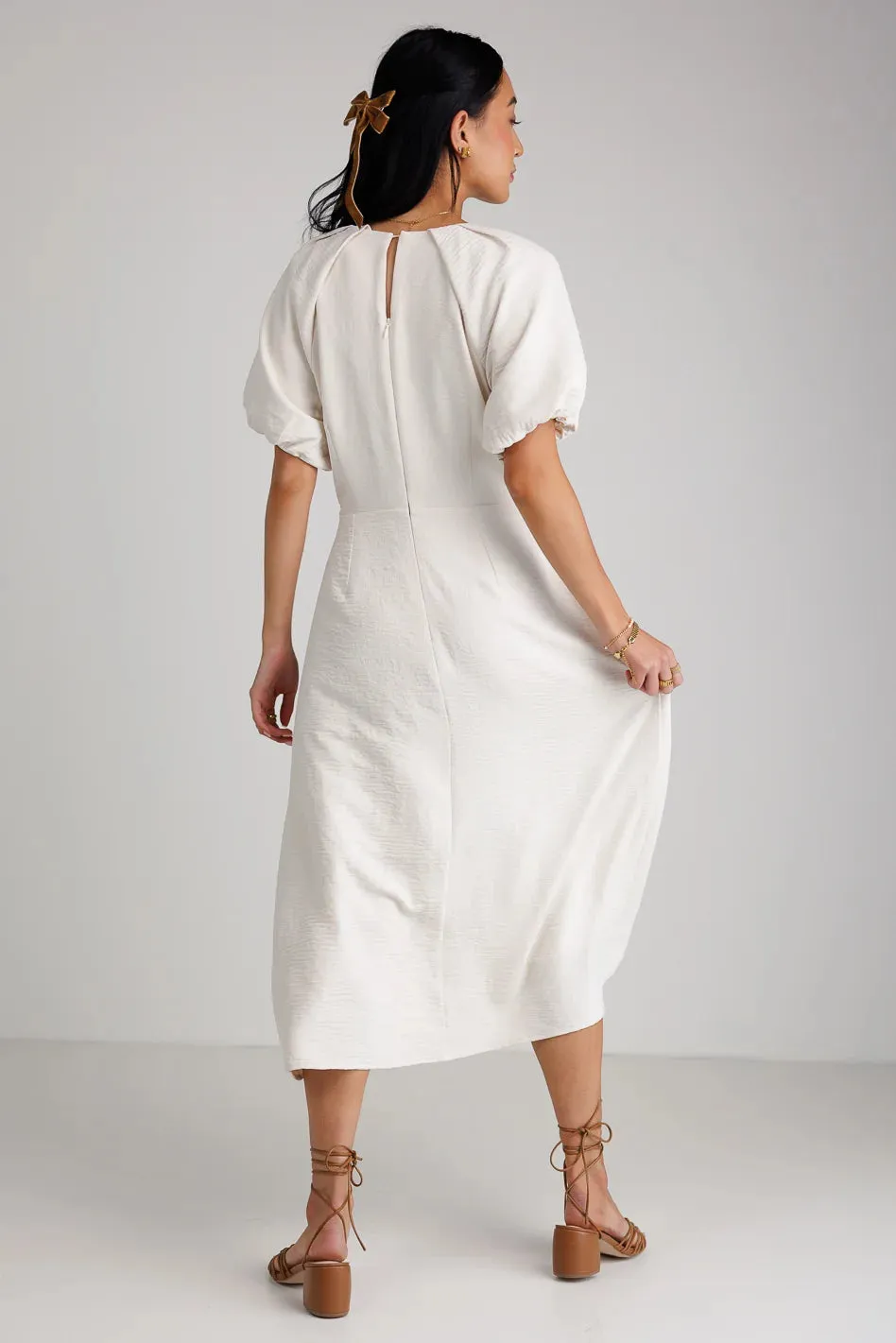 Maeve Midi Dress in Cream - FINAL SALE sold by bohme product image thumbnail 4