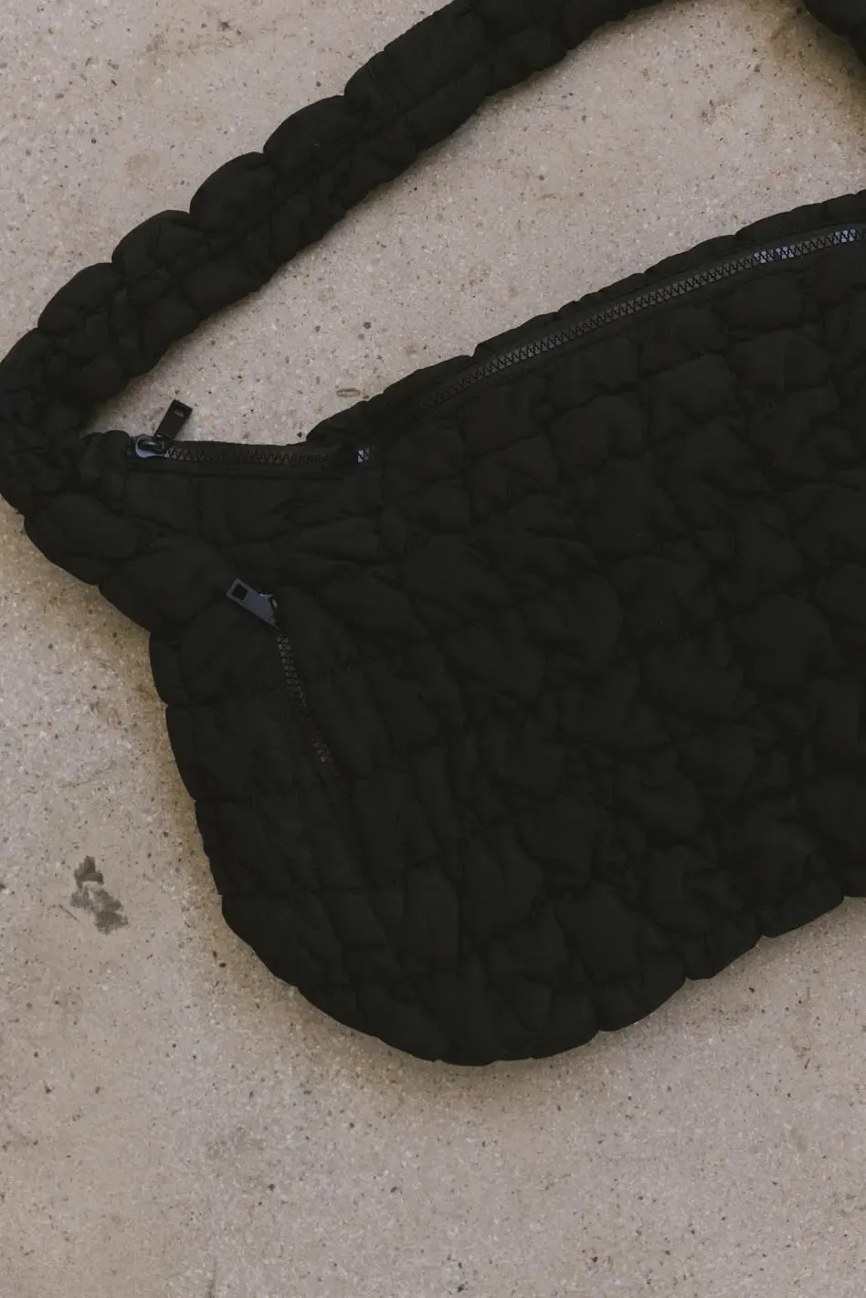 Nora Quilted Tote Bag in Black sold by bohme product image thumbnail 2
