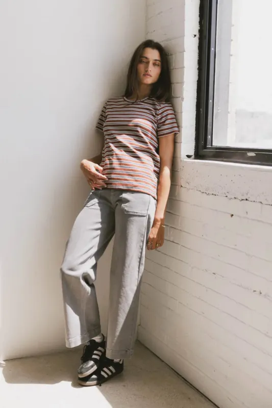 Mckenna Striped Top in Brown - FINAL SALE sold by bohme