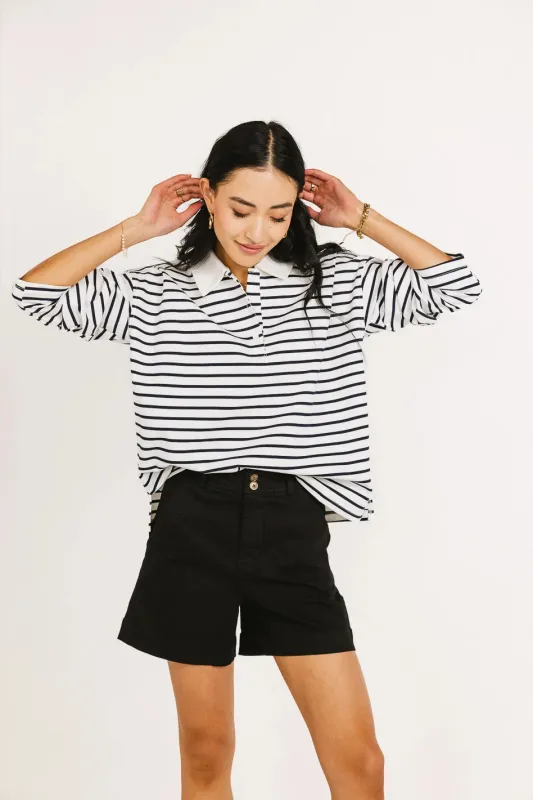 Layla Collared Striped Top - FINAL SALE sold by bohme