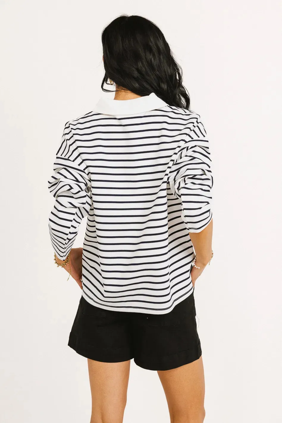 Layla Collared Striped Top - FINAL SALE sold by bohme product image thumbnail 3