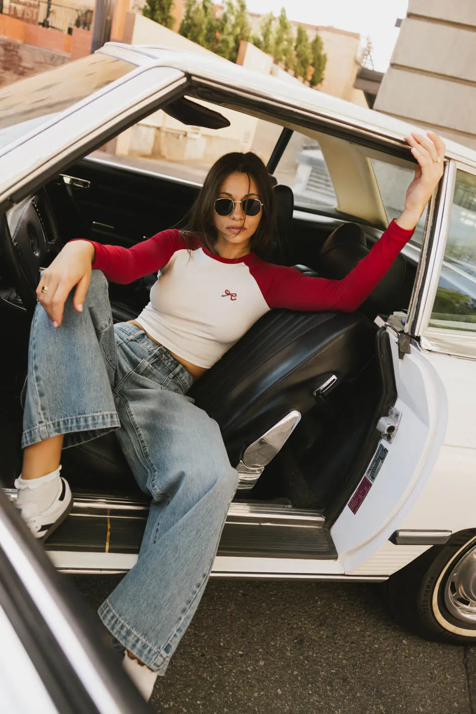 Becca Raglan Tee in Red - FINAL SALE sold by bohme product image thumbnail 3