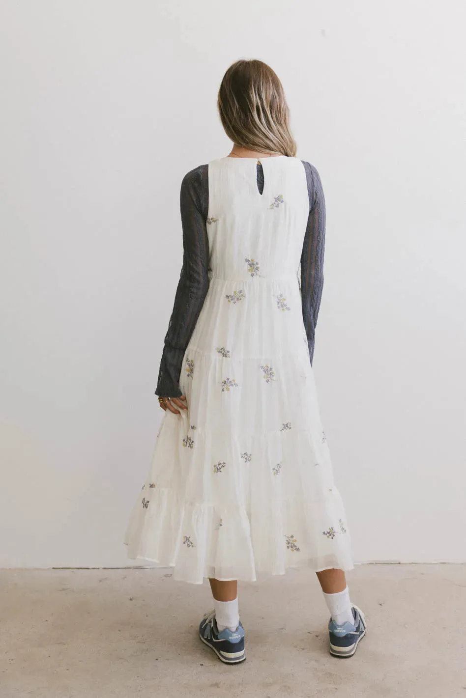 Ari Embroidered Floral Midi Dress - FINAL SALE sold by bohme product image thumbnail 3