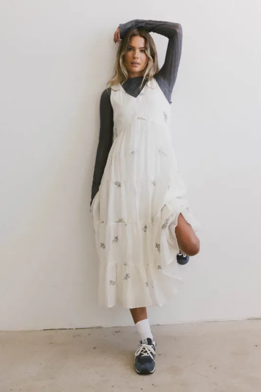 Ari Embroidered Floral Midi Dress - FINAL SALE sold by bohme