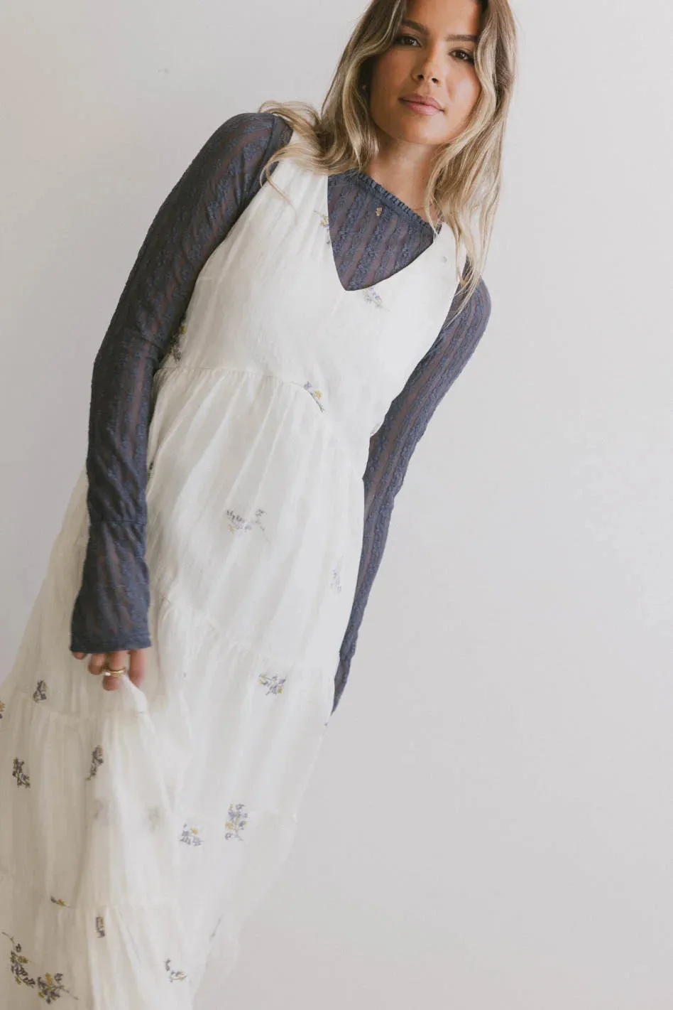 Ari Embroidered Floral Midi Dress - FINAL SALE sold by bohme product image thumbnail 2