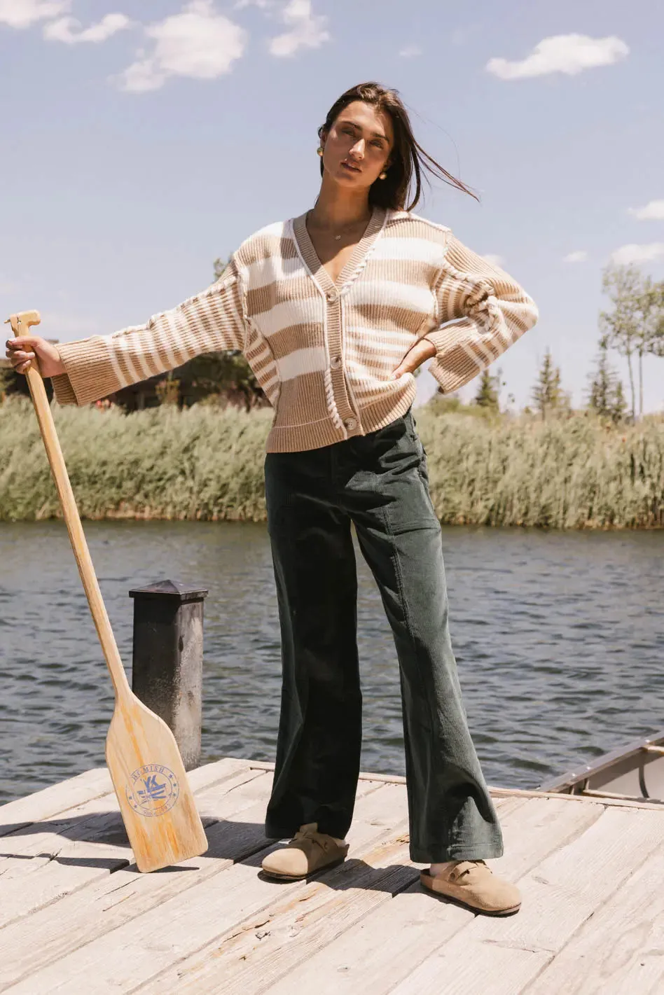 Ariella Corduroy Pants in Teal - FINAL SALE sold by bohme product image thumbnail 5