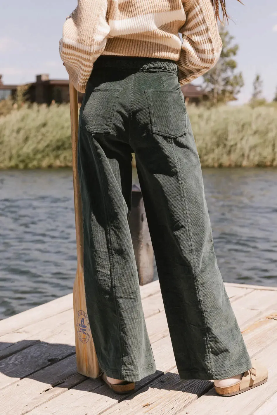 Ariella Corduroy Pants in Teal - FINAL SALE sold by bohme product image thumbnail 2