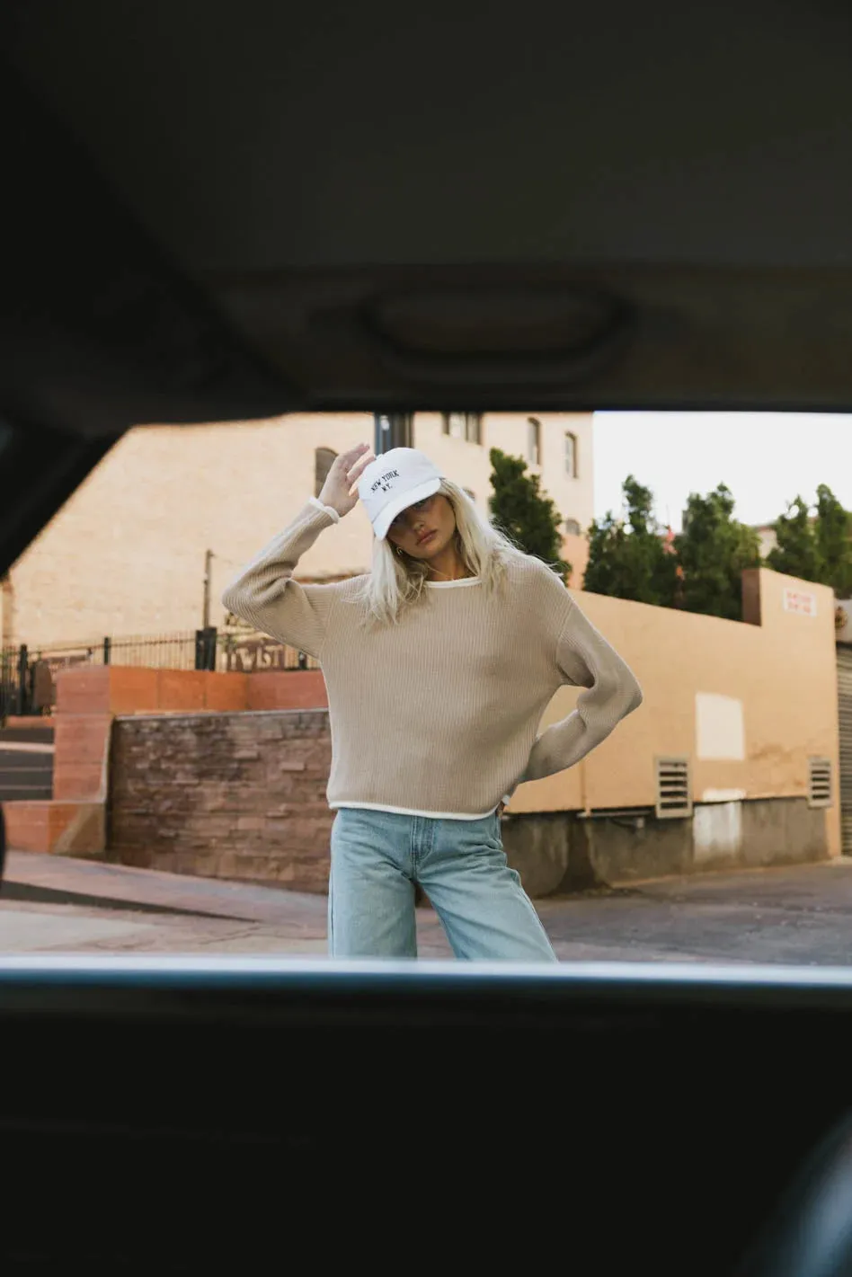 Mandy Contrast Sweater in Tan - FINAL SALE sold by bohme product image thumbnail 2