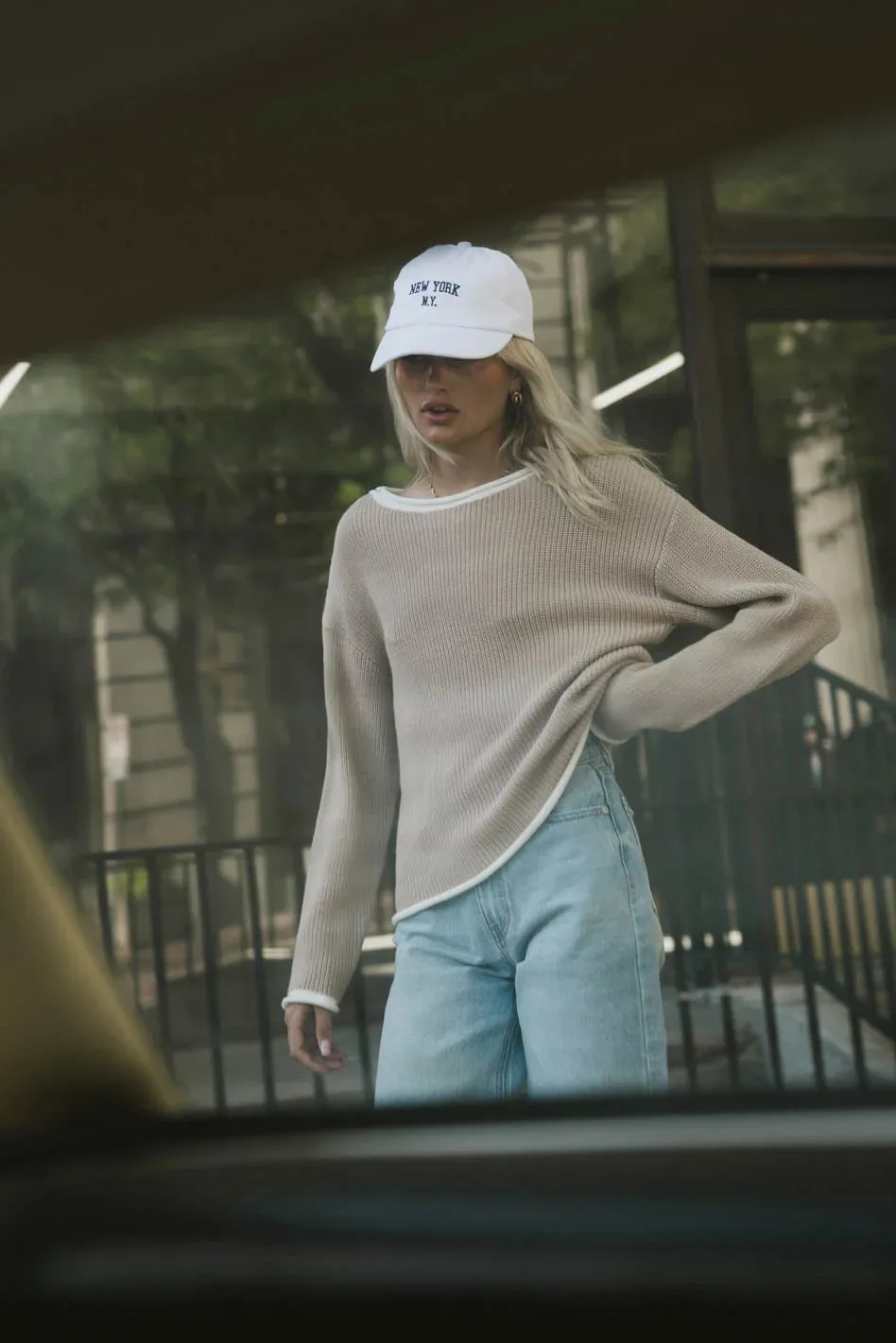 Mandy Contrast Sweater in Tan - FINAL SALE sold by bohme product image thumbnail 4