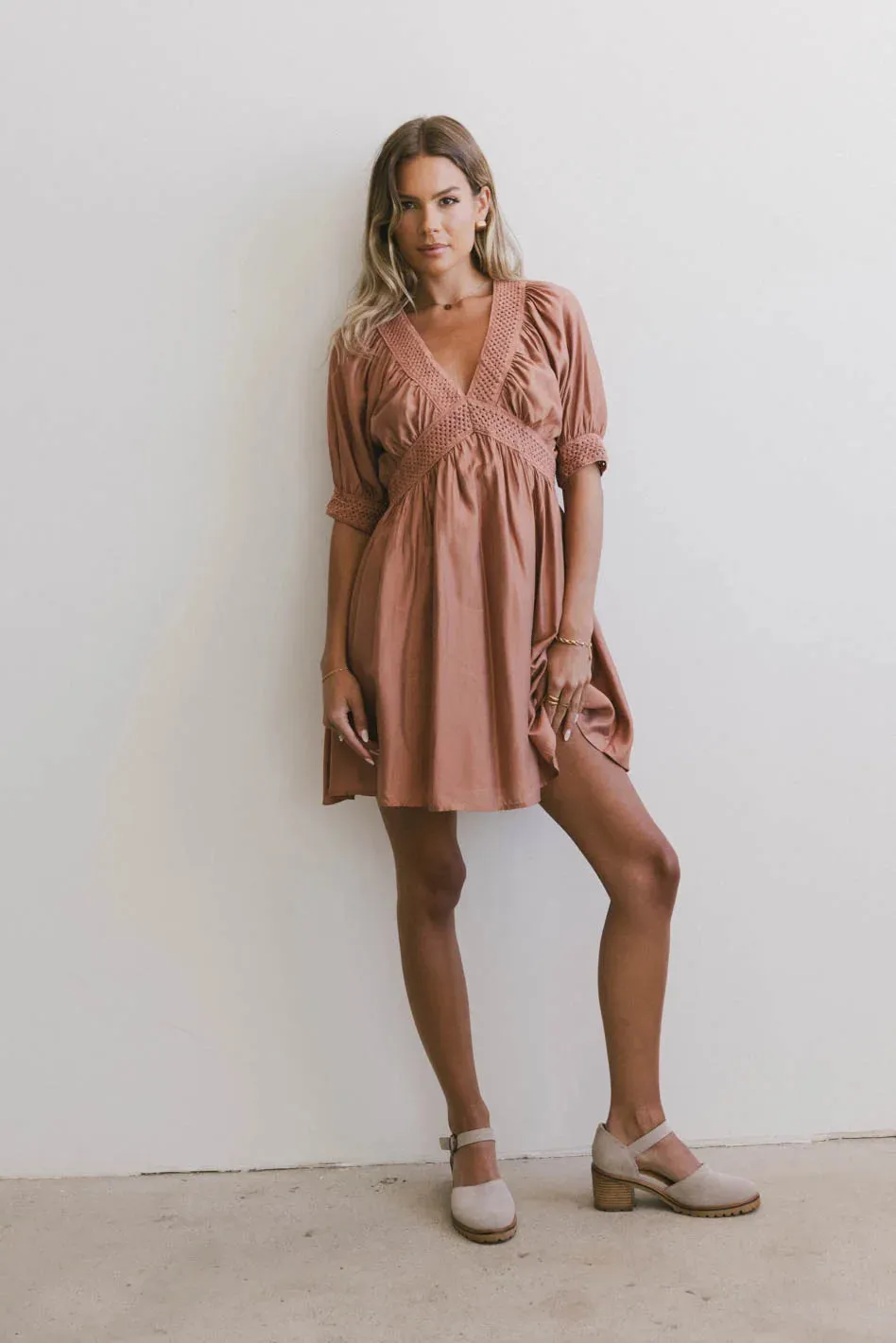 Lorna Mini Dress in Rust - FINAL SALE sold by bohme