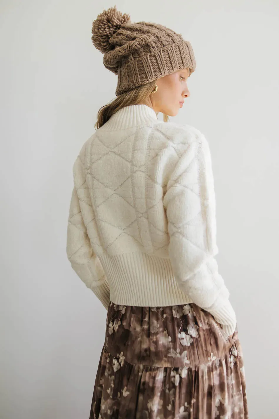 Sheena Quilted Jacket in Ivory - FINAL SALE sold by bohme product image thumbnail 5