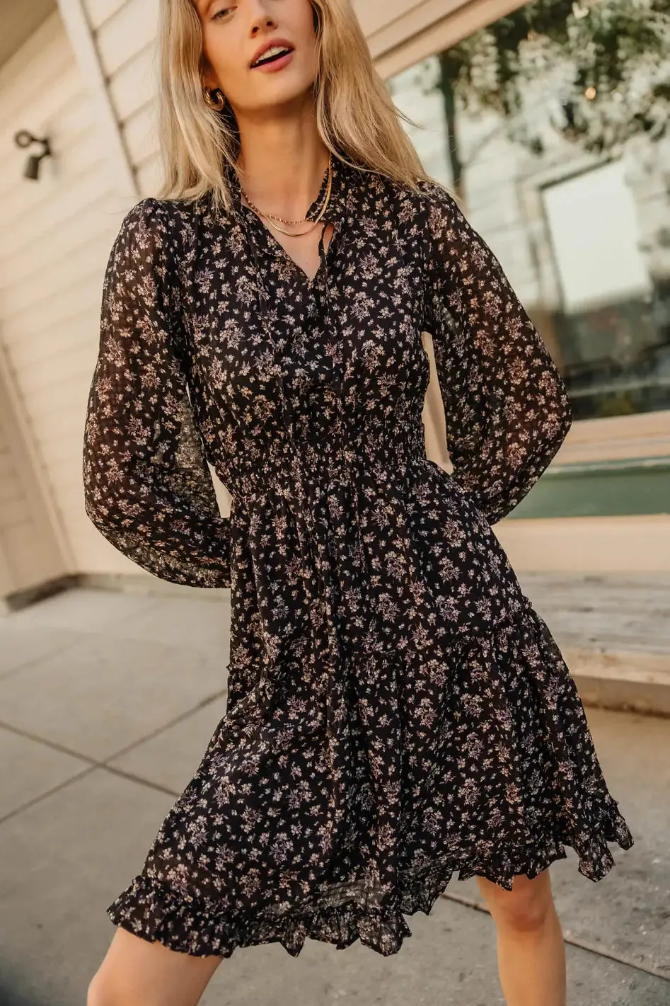 Layne Ruffled Floral Dress - FINAL SALE sold by bohme