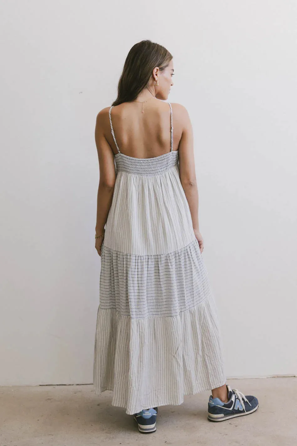 Demi Striped Midi Dress in Blue - FINAL SALE sold by bohme product image thumbnail 2