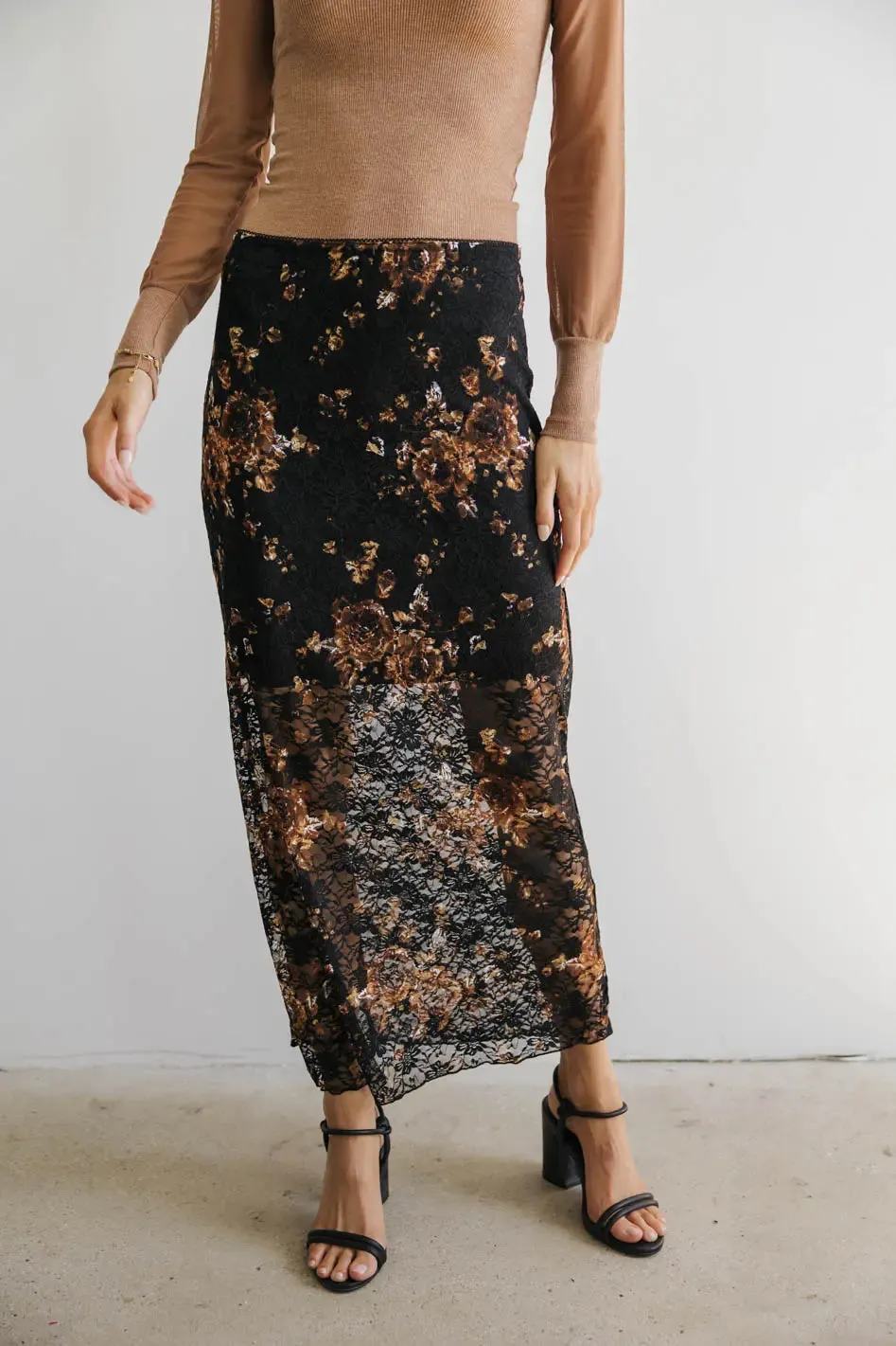 Davina Floral Lace Skirt - FINAL SALE sold by bohme