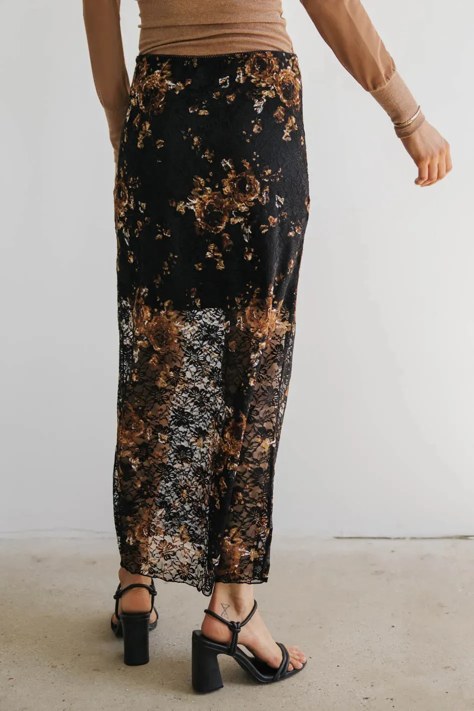 Davina Floral Lace Skirt - FINAL SALE sold by bohme product image thumbnail 3