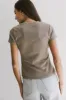 Tara Ribbed Basic Tee in Taupe - FINAL SALE sold by bohme