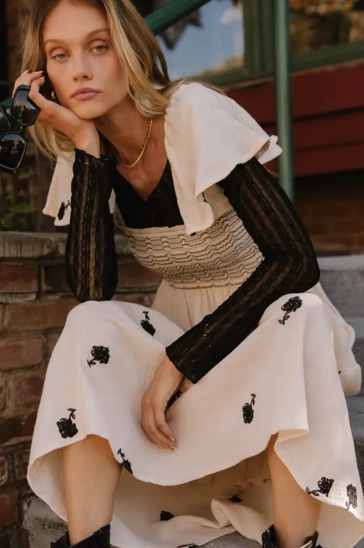 Cece Smocked Embroidered Dress - FINAL SALE sold by bohme
