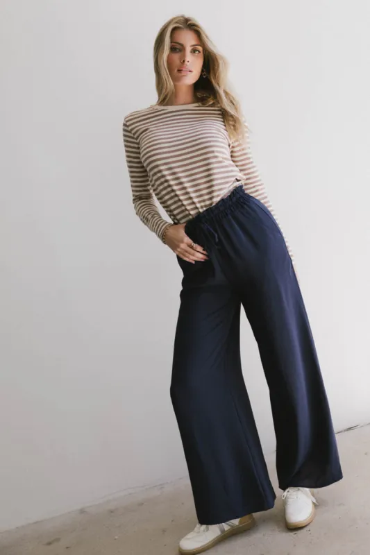 Reggie Striped Top in Brown - FINAL SALE sold by bohme