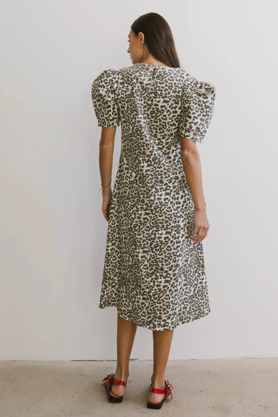Campbell Denim Dress in Leopard - FINAL SALE sold by bohme product image thumbnail 5
