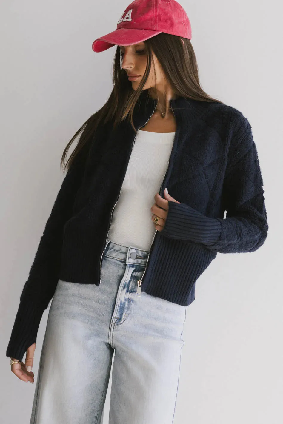 Sheena Quilted Jacket in Navy - FINAL SALE sold by bohme product image thumbnail 2